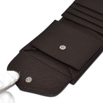 Cisei FOLDING WALLET WITH COIN PURSE P1023 LD T MORO シセイ 二つ折り 財布 小銭入れ カード入れ 牛革 レザー メンズ モロ ダークブラウン