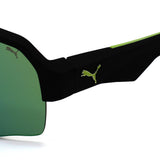 日本正規品 PUMA SUNGLASSES PU0399S 002 GREEN BLACK プーマ サングラス メガネ 眼鏡 UVカット 紫外線カット メンズ レディース ミラー グリーン ブラック