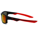 日本正規品 PUMA SUNGLASSES PU0437S 002 RED BLACK プーマ サングラス グローバルフィット メガネ 眼鏡 UVカット 紫外線カット メンズ レディース ミラー レッド ブラック