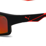 日本正規品 PUMA SUNGLASSES PU0437S 002 RED BLACK プーマ サングラス グローバルフィット メガネ 眼鏡 UVカット 紫外線カット メンズ レディース ミラー レッド ブラック
