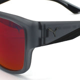 日本正規品 PUMA SUNGLASSES PU0445S 003 BLUE GREY プーマ サングラス グローバルフィット メガネ 眼鏡 UVカット 紫外線カット メンズ レディース ミラー ブルー グレー
