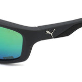 日本正規品 PUMA SUNGLASSES PU0480S 003 GREEN GREY プーマ サングラス グローバルフィット メガネ 眼鏡 UVカット 紫外線カット メンズ レディース ミラー グリーン グレー