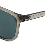 日本正規品 PUMA SUNGLASSES PU0499SA 004 BLUE GREY CLEAR プーマ サングラス アジアンフィット メガネ 眼鏡 UVカット 紫外線カット メンズ レディース ブルー グレー クリア