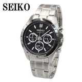 SEIKO ANALOG WATCH CHRONOGRAPH QUARTZ SBTR013 SPIRIT BLACK SILVER セイコー スピリット クロノグラフ アナログ ウォッチ 腕時計 クォーツ 電池式 メンズ ブラック シルバー