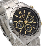 SEIKO ANALOG WATCH CHRONOGRAPH QUARTZ SBTR015 SPIRIT BLACK SILVER セイコー スピリット クロノグラフ アナログ ウォッチ 腕時計 クォーツ 電池式 メンズ ブラック シルバー