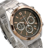 SEIKO ANALOG WATCH CHRONOGRAPH QUARTZ SBTR026 SPIRIT BROWN SILVER セイコー スピリット クロノグラフ アナログ ウォッチ 腕時計 クォーツ 電池式 メンズ ブラウン シルバー