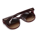 日本正規品 Salvatore Ferragamo SUNGLASSES SF1091SLB 614 BROWN BURGUNDY サルヴァトーレ フェラガモ サングラス アジアンフィット メガネ 眼鏡 UVカット 紫外線カット レディース ブラウン バーガンディー