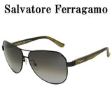 国内正規品 Salvatore Ferragamo SUNGLASSES ASIAN FIT SF138SA 002 BLACK CLEAR GRAY KHAKI サルヴァトーレ フェラガモ サングラス アジアンフィット アイウェア メガネ 眼鏡 ブラック クリアグレーカーキ