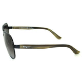 国内正規品 Salvatore Ferragamo SUNGLASSES ASIAN FIT SF138SA 002 BLACK CLEAR GRAY KHAKI サルヴァトーレ フェラガモ サングラス アジアンフィット アイウェア メガネ 眼鏡 ブラック クリアグレーカーキ