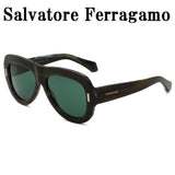 日本正規品 Salvatore Ferragamo SUNGLASSES SF2029SE 221 GREEN STRIPE BROWN サルヴァトーレ フェラガモ サングラス グローバルフィット メガネ 眼鏡 UVカット 紫外線カット レディース グリーン ストライプブラウン