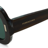 日本正規品 Salvatore Ferragamo SUNGLASSES SF2029SE 221 GREEN STRIPE BROWN サルヴァトーレ フェラガモ サングラス グローバルフィット メガネ 眼鏡 UVカット 紫外線カット レディース グリーン ストライプブラウン