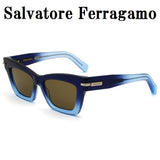 日本正規品 Salvatore Ferragamo SUNGLASSES SF2031S 415 KHAKI BLUE サルヴァトーレ フェラガモ サングラス グローバルフィット メガネ 眼鏡 UVカット 紫外線カット レディース カーキ ブルー