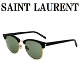 日本正規品 SAINT LAURENT SUNGLASSES SL108 014 GREEN BLACK GOLD サンローラン サングラス ノーズパット UVカット 紫外線カット メンズ レディース グリーン ブラック ゴールド