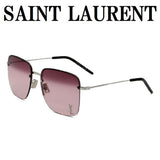 日本正規品 SAINT LAURENT SUNGLASSES SL312M 011 PURPLE SILVER BLACK サンローラン サングラス ノーズパット UVカット 紫外線カット メンズ レディース パープル シルバー ブラック
