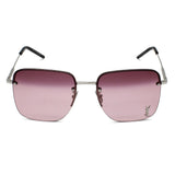 日本正規品 SAINT LAURENT SUNGLASSES SL312M 011 PURPLE SILVER BLACK サンローラン サングラス ノーズパット UVカット 紫外線カット メンズ レディース パープル シルバー ブラック