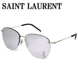 国内正規品 SAINT LAURENT SUNGLASSES SL 328KM 002 SILVER サンローラン サングラス アジアンフィット アイウェア メガネ 眼鏡 UVカット 紫外線カット ミラーレンズ シルバー