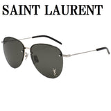 日本正規品 SAINT LAURENT SUNGLASSES ASIAN FIT SL328KM 005 GREY BLACK サンローラン サングラス アジアンフィット UVカット 紫外線カット メンズ レディース グレー シルバー