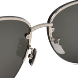 日本正規品 SAINT LAURENT SUNGLASSES ASIAN FIT SL328KM 005 GREY BLACK サンローラン サングラス アジアンフィット UVカット 紫外線カット メンズ レディース グレー シルバー