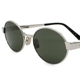 日本正規品 SAINT LAURENT SUNGLASSES SL692 002 GREY SILVER サンローラン サングラス ノーズパット UVカット 紫外線カット メンズ レディース グレー シルバー