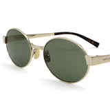 日本正規品 SAINT LAURENT SUNGLASSES SL692 003 GREEN GOLD サンローラン サングラス ノーズパット UVカット 紫外線カット メンズ レディース グリーン ゴールド