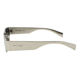 日本正規品 SAINT LAURENT SUNGLASSES SL738 001 GREY SILVER サンローラン サングラス ノーズパット UVカット 紫外線カット メンズ レディース グレー シルバー