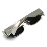 日本正規品 SAINT LAURENT SUNGLASSES SL738 001 GREY SILVER サンローラン サングラス ノーズパット UVカット 紫外線カット メンズ レディース グレー シルバー