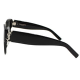 国内正規品 SAINT LAURENT SUNGLASSES ASIAN FIT SL M95F 002 SILVER BLACK サンローラン サングラス アジアンフィット メガネ 眼鏡 UVカット 紫外線カット メンズ レディース シルバー ブラック