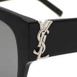 国内正規品 SAINT LAURENT SUNGLASSES ASIAN FIT SL M95F 002 SILVER BLACK サンローラン サングラス アジアンフィット メガネ 眼鏡 UVカット 紫外線カット メンズ レディース シルバー ブラック
