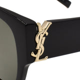 国内正規品 SAINT LAURENT SUNGLASSES ASIAN FIT SL M95K 001 GRAY BLACK サンローラン サングラス アジアンフィット メガネ 眼鏡 UVカット 紫外線カット メンズ レディース グレー ブラック