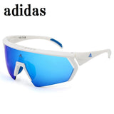 adidas SUNGLASSES ASIAN FIT SP0063 24X 00 MIRROR BLUE GREY WHITE アディダス サングラス アジアンフィット スポーツ メガネ 眼鏡 UVカット 紫外線カット メンズ レディース ブルー グレー ホワイト