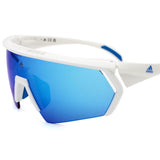 adidas SUNGLASSES ASIAN FIT SP0063 24X 00 MIRROR BLUE GREY WHITE アディダス サングラス アジアンフィット スポーツ メガネ 眼鏡 UVカット 紫外線カット メンズ レディース ブルー グレー ホワイト