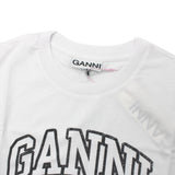 GANNI T4124 943 LEOPARD XXS XS S M L XL ガニー Tシャツ 半袖 ロゴ プリント おしゃれ ウィメンズ レディース レオパード