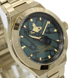 Vivienne Westwood QUARTZ ANALOG WATCH VV345GRGD GREEN GOLD ヴィヴィアン ウエストウッド 1年保証 腕時計 クォーツ アナログ 電池式 ウォッチ レディース グリーン ゴールド