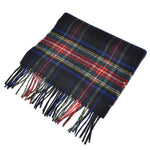 Johnstons CASHMERE TARTAN SCARF WA000016 KU0324 WA16 BLACK STEWART ジョンストンズ ストール カシミア マフラー スカーフ 小判 タータンチェック レディース メンズ ブラック スチュワート