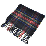 Johnstons CASHMERE TARTAN SCARF WA000016 KU0324 WA16 BLACK STEWART ジョンストンズ ストール カシミア マフラー スカーフ 小判 タータンチェック レディース メンズ ブラック スチュワート