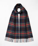 Johnstons CASHMERE TARTAN SCARF WA000016 KU0324 WA16 BLACK STEWART ジョンストンズ ストール カシミア マフラー スカーフ 小判 タータンチェック レディース メンズ ブラック スチュワート