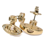 Vivienne Westwood PINA BAS RELIEF EARRINGS 62010131 R108 GOLD ヴィヴィアン ウエストウッド ピアス ピナ バス レリーフ オーブ 両耳 レディース ゴールド