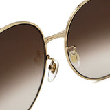 日本正規品 GUCCI SUNGLASSES GG0646S 002 BROWN GOLD グッチ サングラス ノーズパッド 眼鏡 UVカット メンズ レディース ブラウン ゴールド
