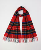 Johnstons WA000057 KU0303 WA57 Woven Tartan Check Scarf Stole ジョンストンズ 中判 ストール マフラー スカーフ カシミア タータン チェック レディース メンズ Royal Stewart