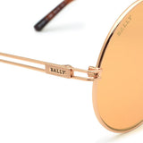 BALLY SUNGLASSES ASIAN FIT BY0001-D/S 28S 56 ORANGE PINK GOLD バリー サングラス アジアンフィット UVカット 紫外線カット ノーズパッド 鼻あて メンズ レディース オレンジ ピンクゴールド