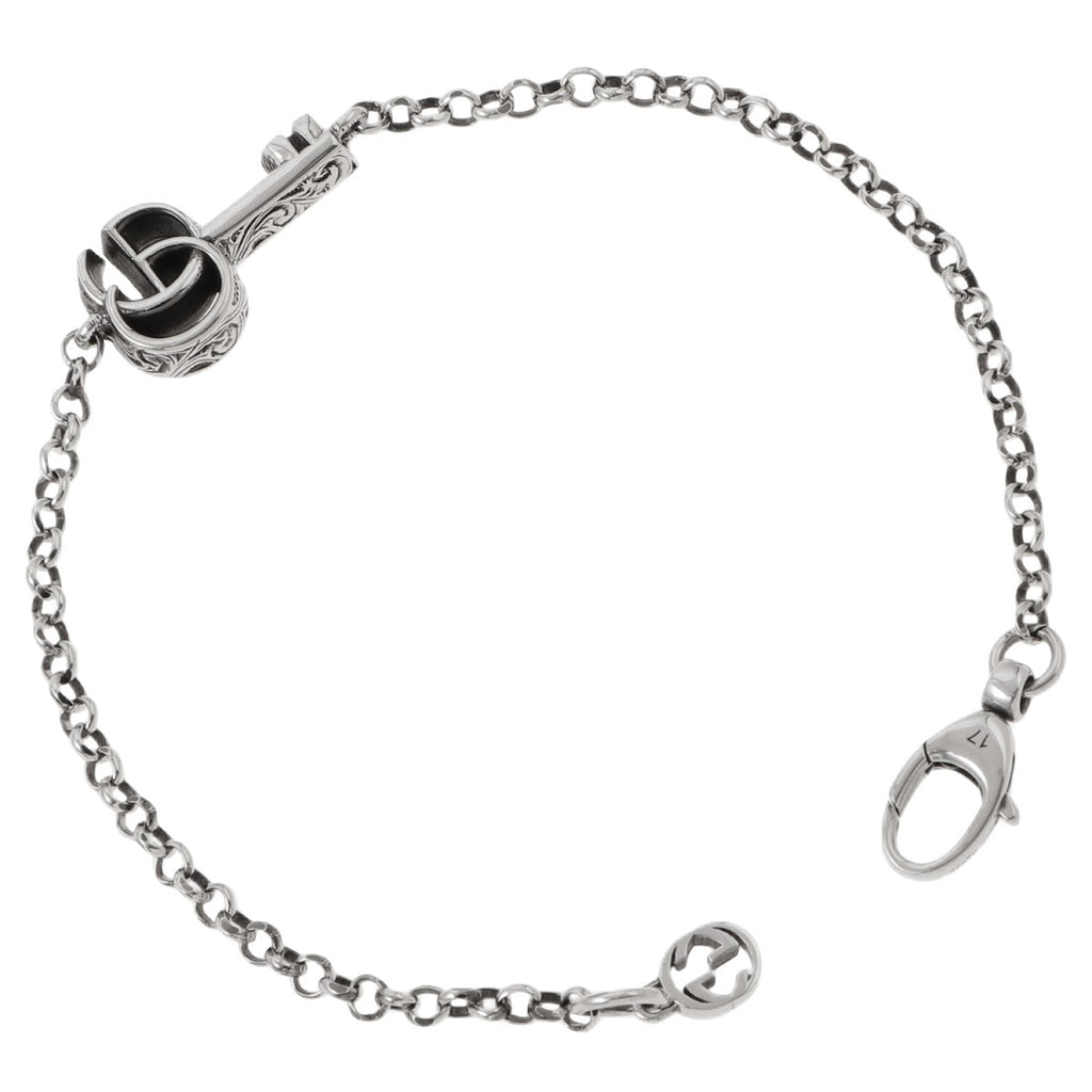 GUCCI DOUBLE G KEY BRACELET IN 925 STERLING SILVER 632207 J8400