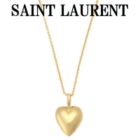 SAINT LAURENT HEART PENDANT NECKLACE 696438 Y1500 8204 GOLD サンローラン ハート –  lig-lig