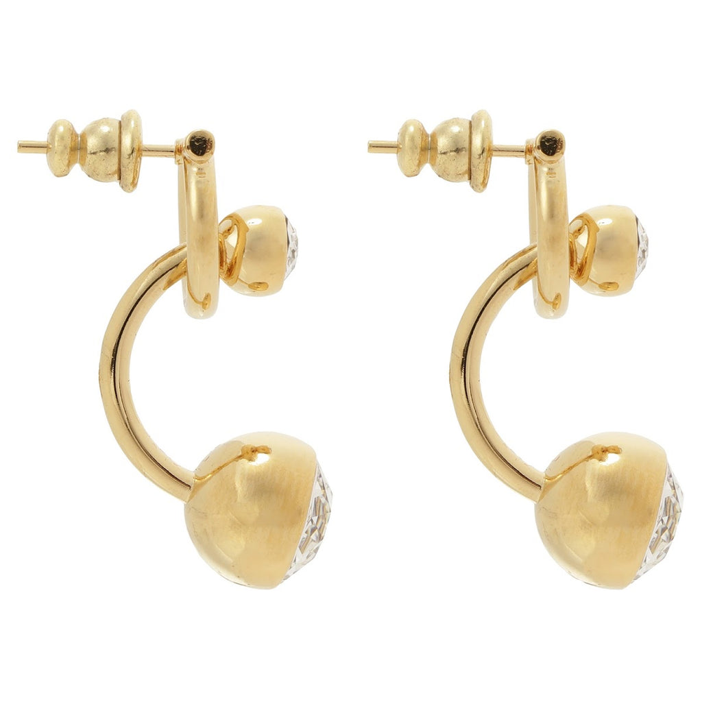 Salvatore Ferragamo GANCINI CRYSTAL EARRING 736635 760429 001 GOLD