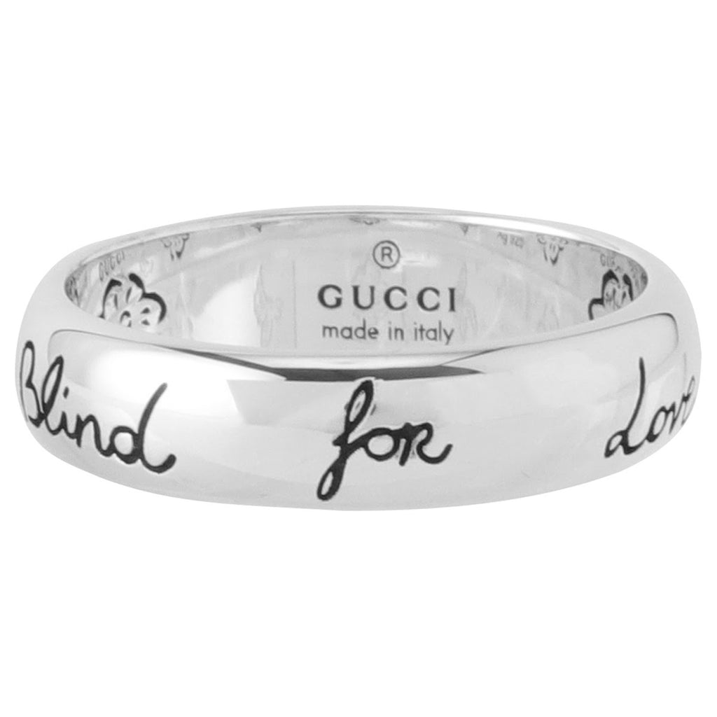 GUCCI BLIND FOR LOVE RING IN SILVER 455247 J8400 0701 15号 16号 17