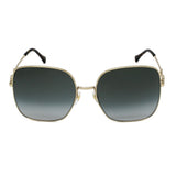 日本正規品 GUCCI SUNGLASSES GG0879S 001 GREY GOLD グッチ サングラス ノーズパッド 眼鏡 UVカット メンズ レディース グレー ゴールド