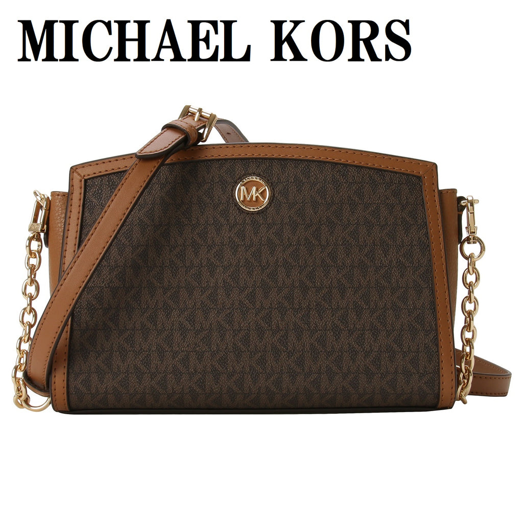 MICHAEL KORS CHANTAL LG EW CROSSBODY BAG 32R3G7CC3B 252 BROWN