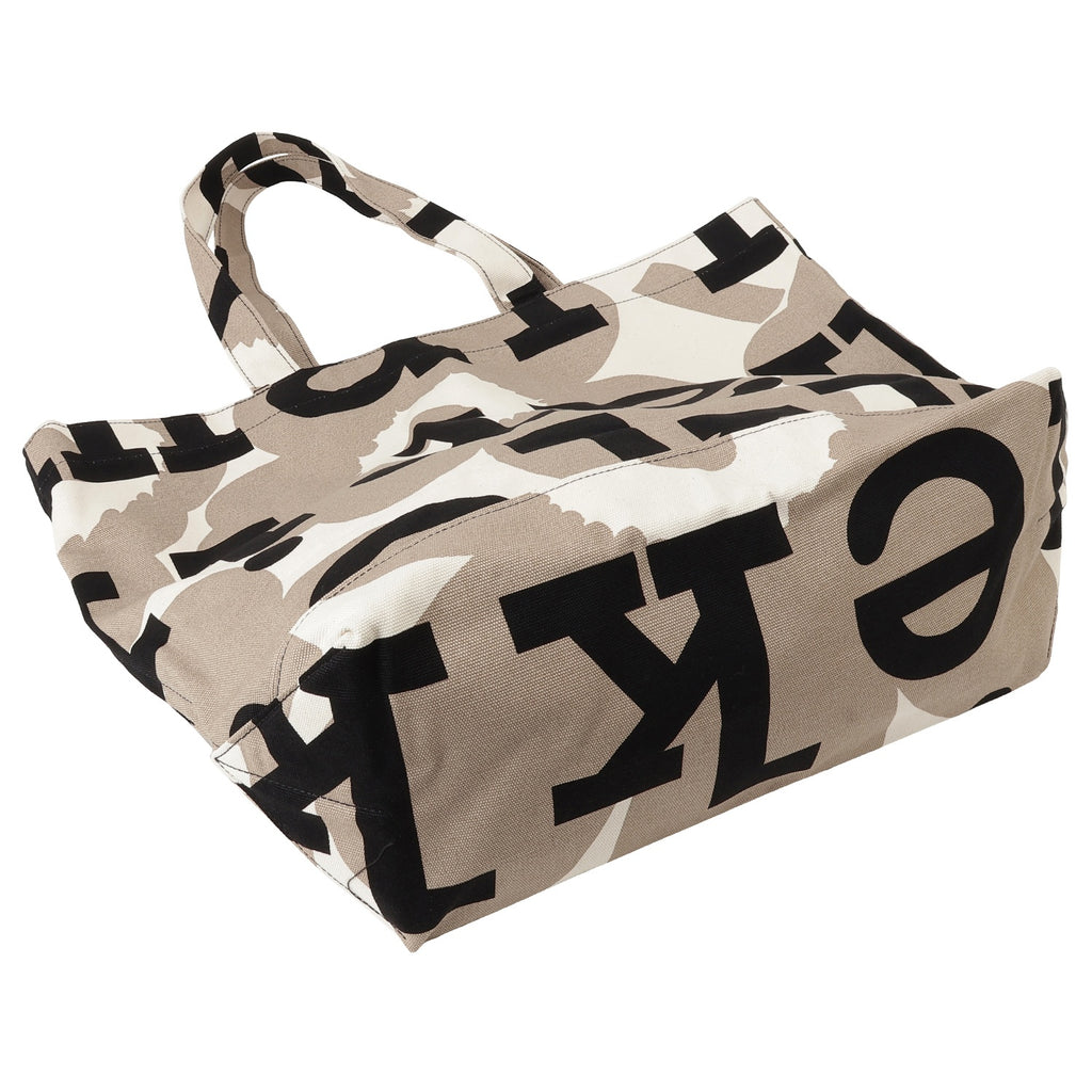 marimekko AHKERA UNIKKO LOGO TOTE BAG 091683 889 BEIGE BLACK