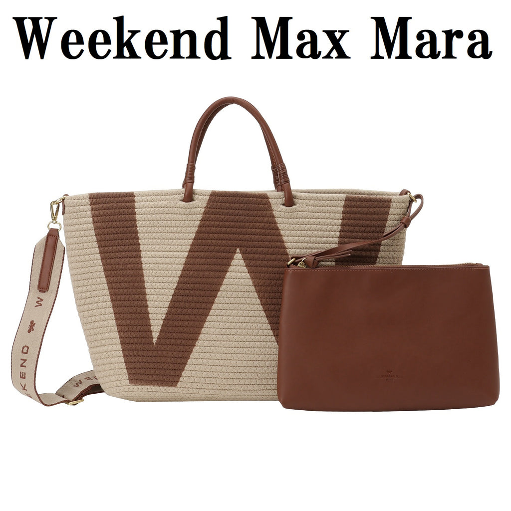 Weekend Max Mara RAID TOTE BAG 2WAY 2355111734600 001 TOBACCO