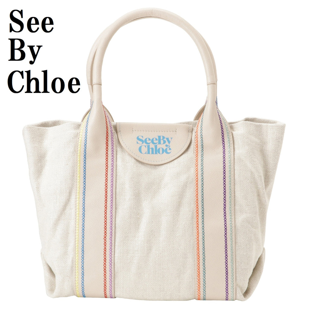 SEE BY CHLOE LAETIZIA SMALL TOTE BAG CHS23SSB62C64 24H CEMENT