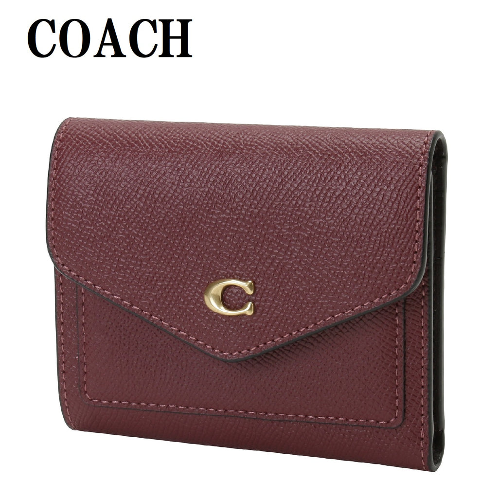 COACH WYN SMALL WALLET C2328 B4 WINE コーチ ウィン 三つ折り 財布
